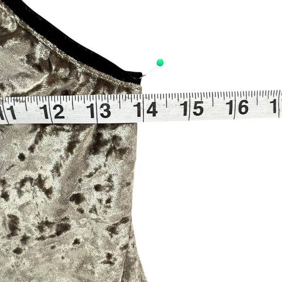 Anthropologie Maronie Dress Small Crushed Velvet Spaghetti Straps Mini USA Fairy - Picture 6 of 11